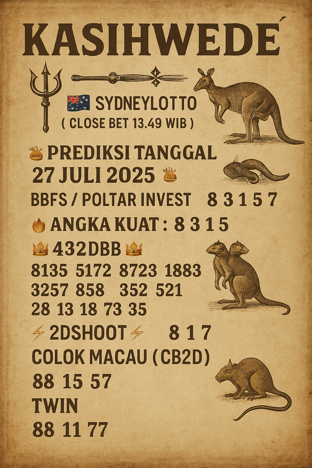 Syair 27 Juli 2026