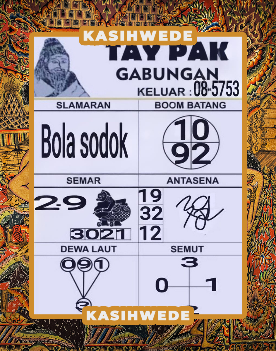 Syair HK 30 Juli 2025
