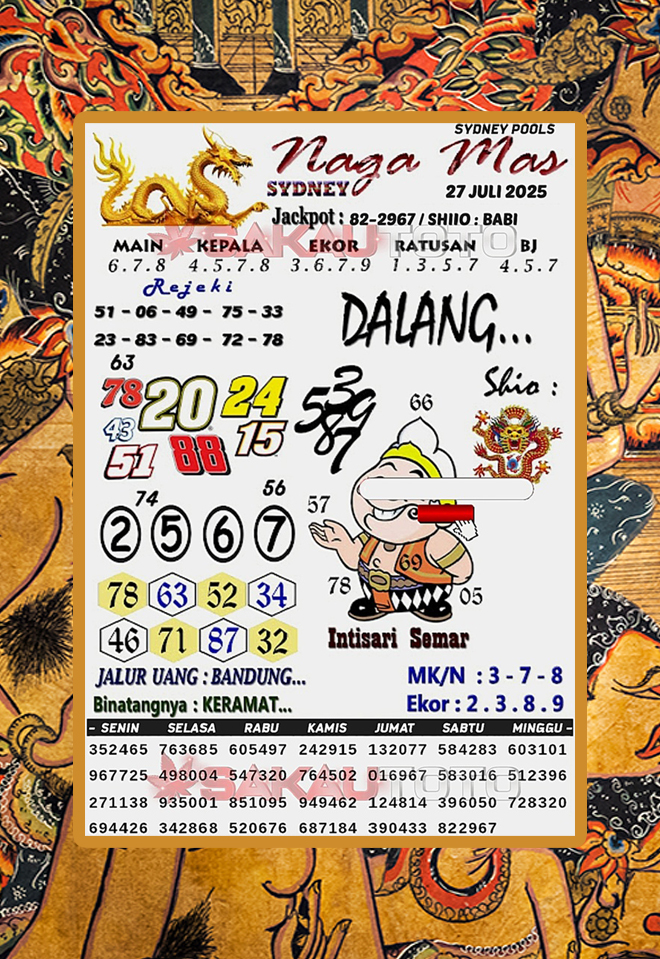 Syair 27 Juli 2026