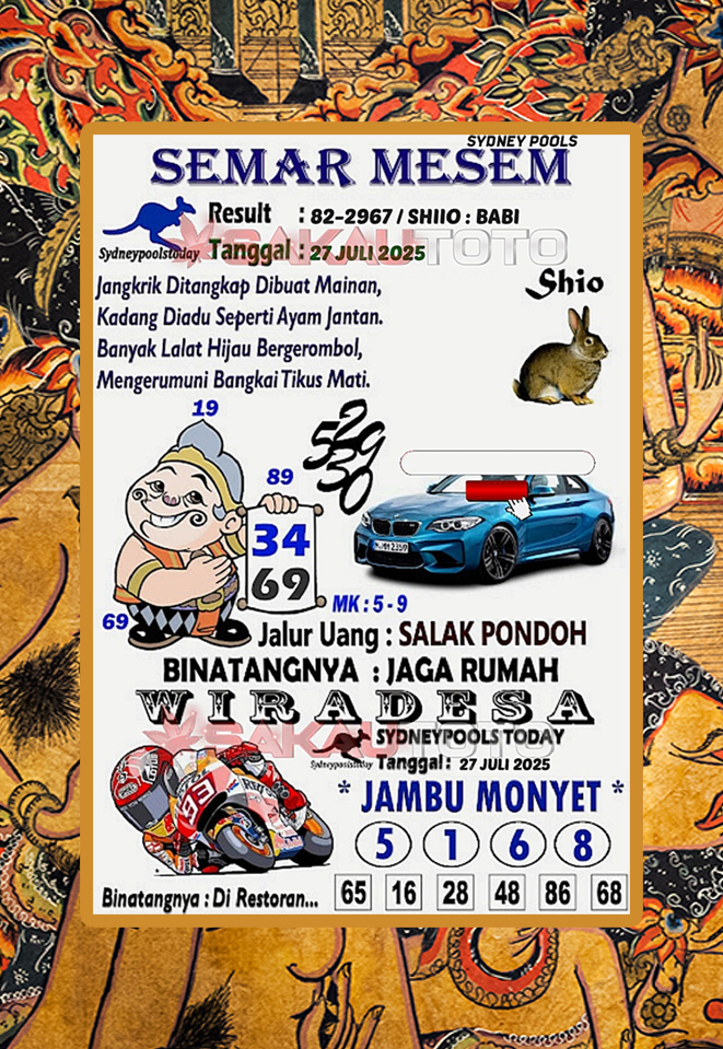 Syair 27 Juli 2026