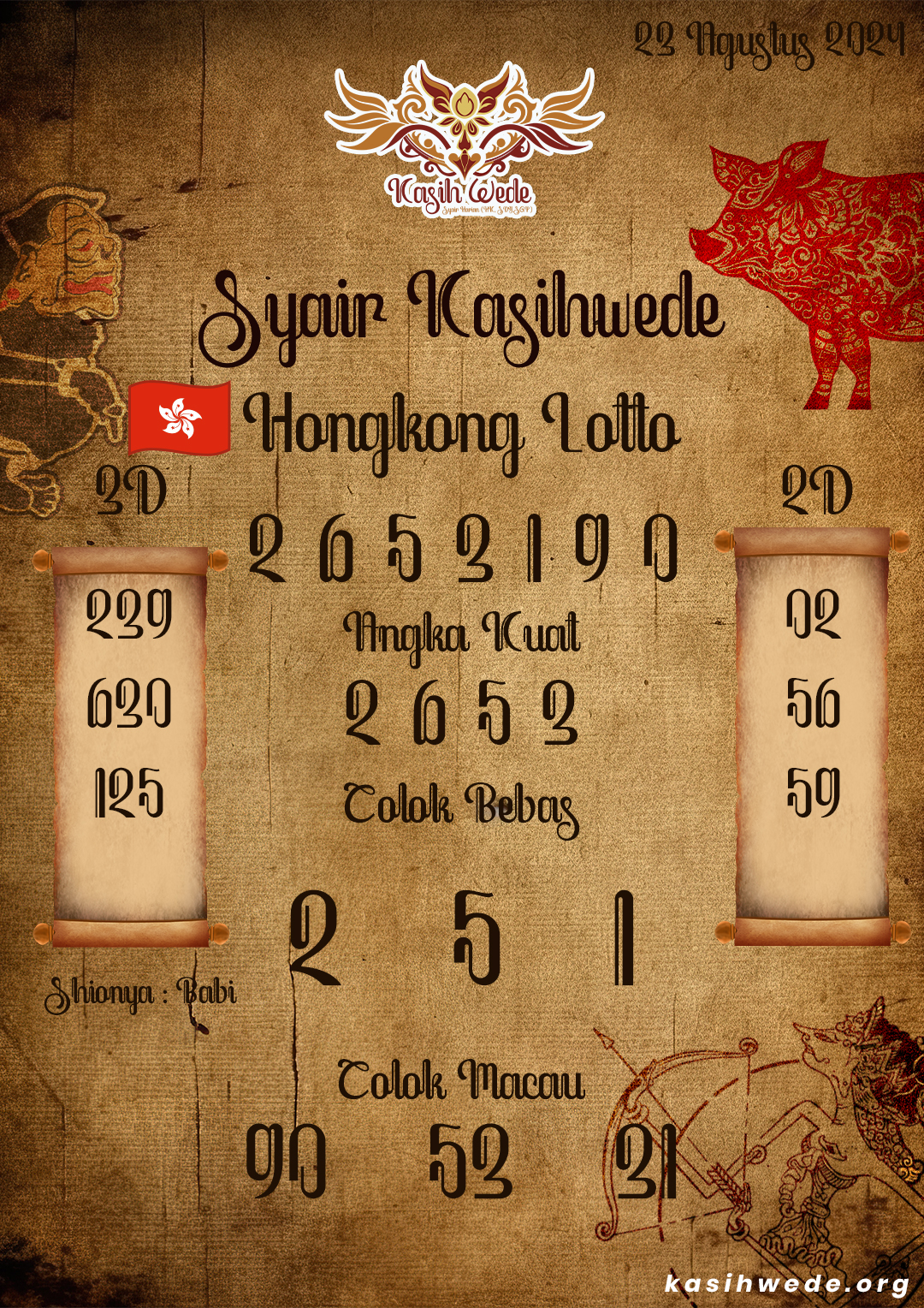Syair HK 23 Agustus 2025