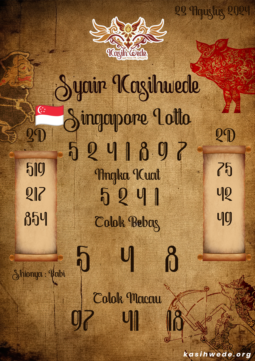 Syair SGP 23 Agustus 2025