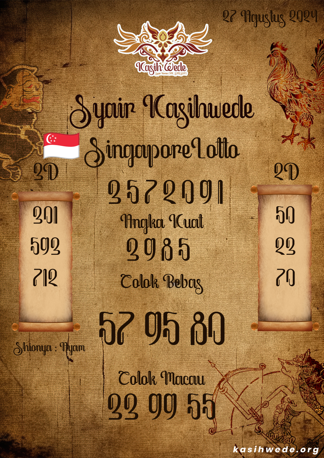 Syair SGP 27 Agustus 2025