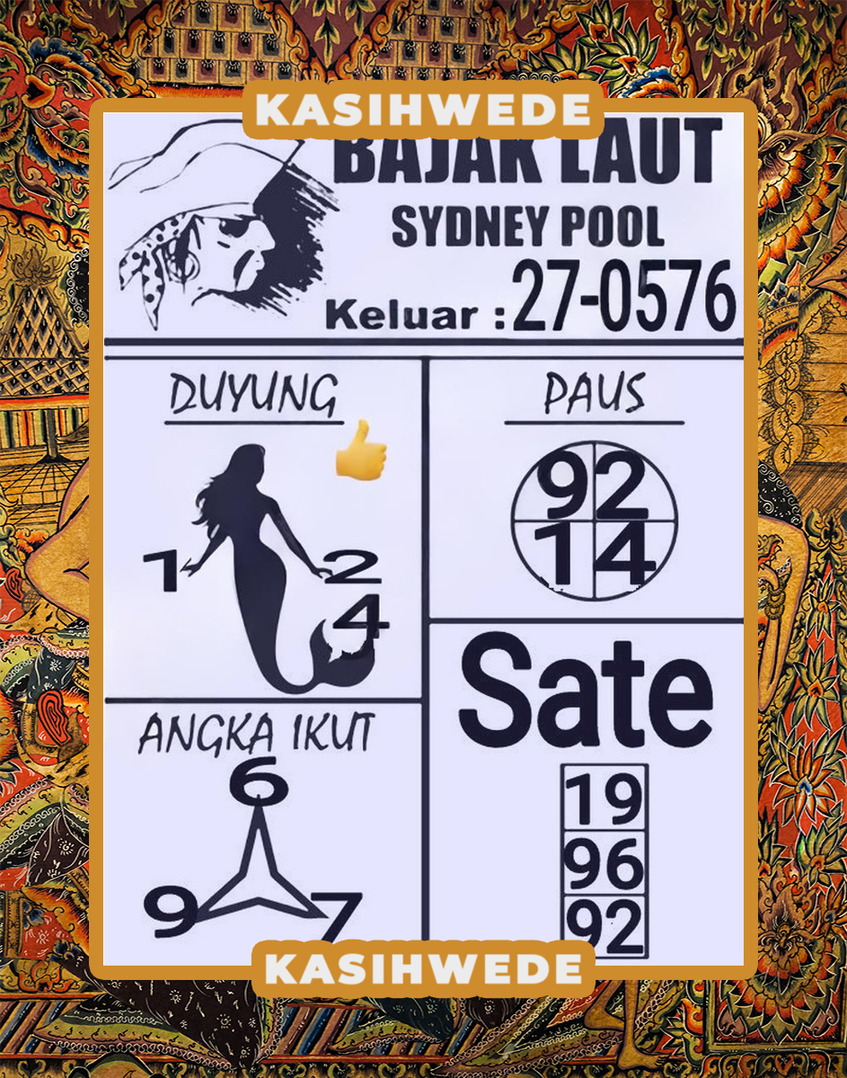 Syair SDY 1 Agustus 2025