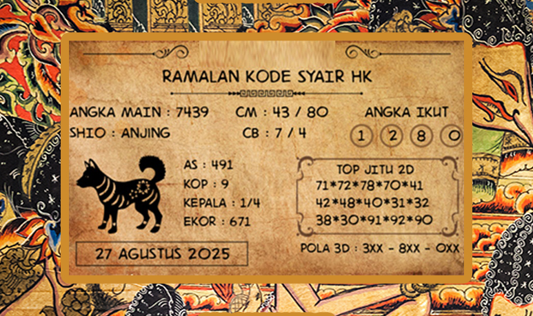 Syair HK 27 Agustus 2025