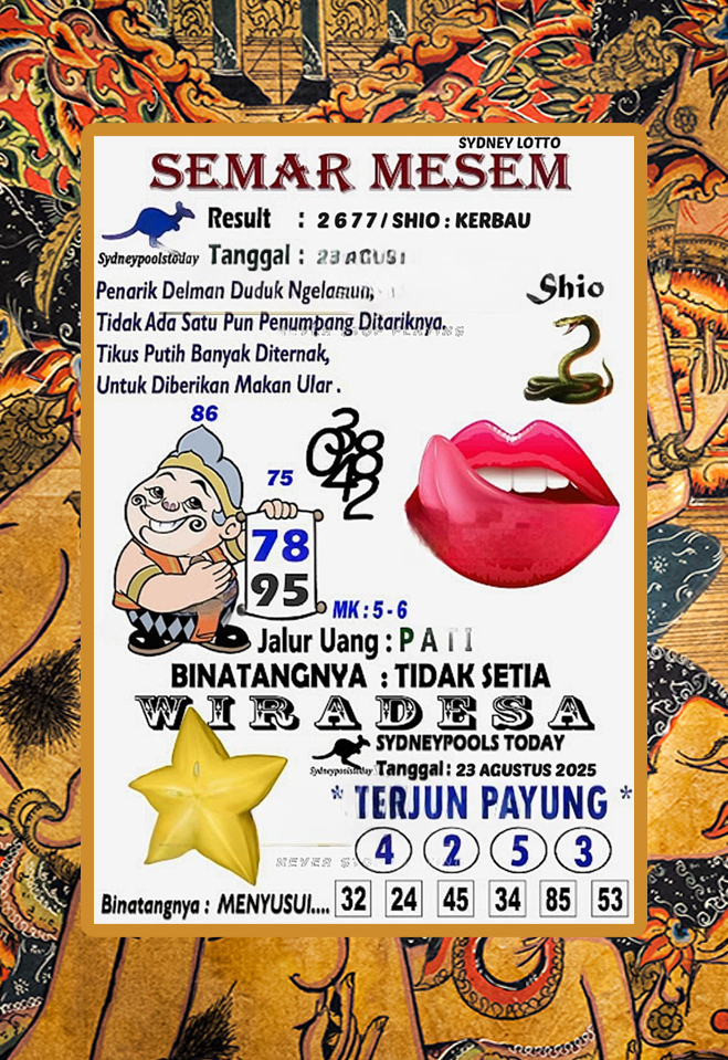 Syair SDY 23 Agustus 2025